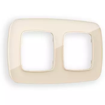 Рамка Ambrella Volt OMEGA Radian (Бежевый Стекло закаленное натуральное) 2-ая OF350302