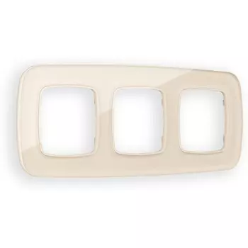 Рамка Ambrella Volt OMEGA Radian (Бежевый Стекло органическое) 3-ая OF320303