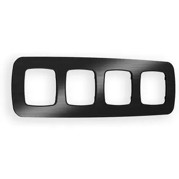 Рамка Ambrella Volt OMEGA Radian (Черный Металл шлифованный) 4-ая OF580504