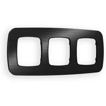 Рамка Ambrella Volt OMEGA Radian (Черный Металл шлифованный) 3-ая OF580503