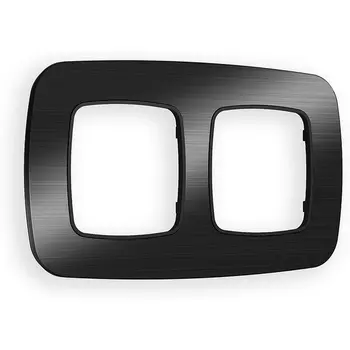 Рамка Ambrella Volt OMEGA Radian (Черный Металл шлифованный) 2-ая OF580502