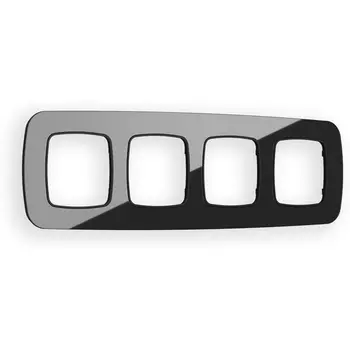 Рамка Ambrella Volt OMEGA Radian (Черный Стекло закаленное натуральное) 4-ая OF350804