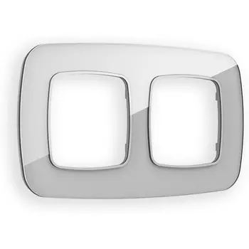 Рамка Ambrella Volt OMEGA Radian (Серебро Стекло органическое) 2-ая OF320402