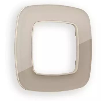 Рамка Ambrella Volt OMEGA Radian (Серо-бежевый Стекло закаленное натуральное) 1-ая OF350601