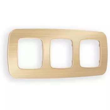 Рамка Ambrella Volt OMEGA Radian (Шампань Металл шлифованный) 3-ая OF580303