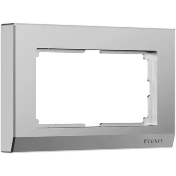 Рамка для двойной розетки (серебряный матовый) Werkel W0081865 (a063458)