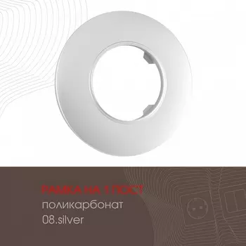 Рамка на 1 пост Arte Milano am-502.08 502.08-1.silver
