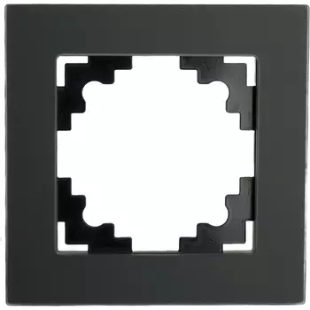 Рамка на 1 пост (черный) Stekker Катрин 49600