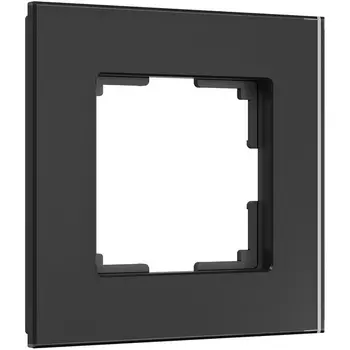Рамка на 1 пост (черный, стекло soft-touch) Werkel W0013108 (a064572)