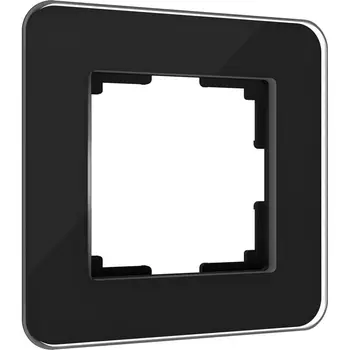 Рамка на 1 пост (черный, стекло) Werkel W0012448 (a063819)