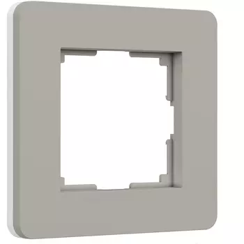 Рамка на 1 пост (дымчатый/белый, soft-touch) Werkel W0013067 (a067259)