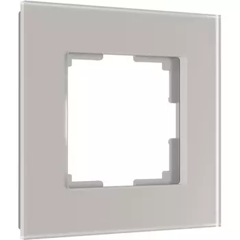 Рамка на 1 пост (дымчатый, стекло soft-touch) Werkel W0013117 (a067413)