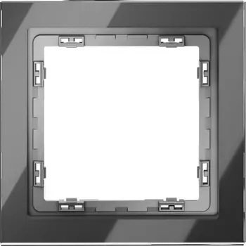 Рамка на 1 пост (графит, стекло) Voltum S70 VLS110107