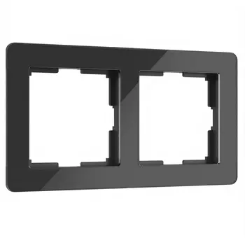 Рамка на 2 поста Acrylic (черный) Werkel W0022708 (a059317)