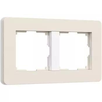 Рамка на 2 поста (айвори/белый, soft-touch) Werkel W0023066 (a067254)
