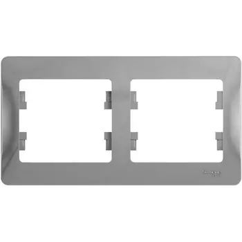 Рамка на 2 поста (алюминий) Systeme Electric GSL000302