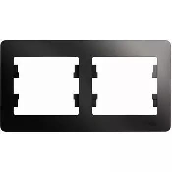 Рамка на 2 поста (антрацит) Systeme Electric Glossa GSL000702