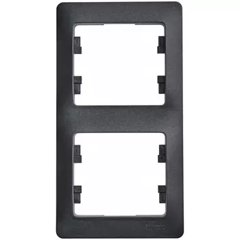 Рамка на 2 поста (антрацит) Systeme Electric Glossa GSL000706