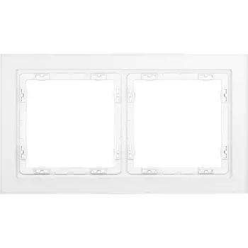 Рамка на 2 поста (белый, матовый, стекло) Voltum S70 VLS110202