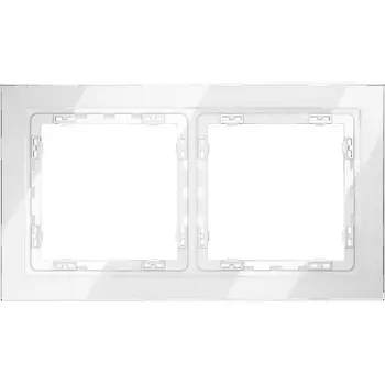 Рамка на 2 поста (белый, стекло) Voltum S70 VLS110201