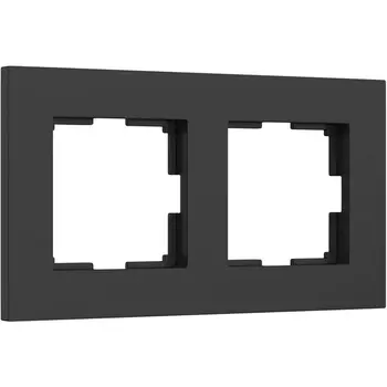 Рамка на 2 поста (черный софт) Werkel W0022908 (a062800)