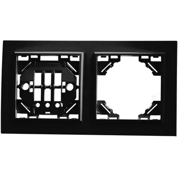 Рамка на 2 поста (черный) Stekker Эрна 39483