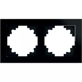 Рамка на 2 поста (черный) Stekker Катрин 39519