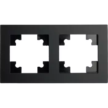 Рамка на 2 поста (черный) Stekker Катрин 49601