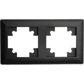 Рамка на 2 поста (черный) Stekker Катрин 39813