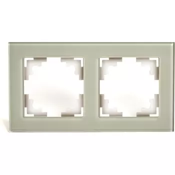 Рамка на 2 поста (дымчатый) Stekker Катрин 49033