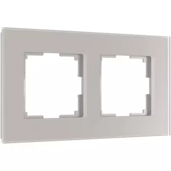 Рамка на 2 поста (дымчатый, стекло soft-touch) Werkel W0023117 (a067415)