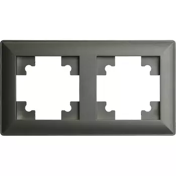 Рамка на 2 поста (графит) Stekker Катрин 39808