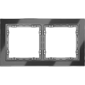 Рамка на 2 поста (графит, стекло) Voltum S70 VLS110207