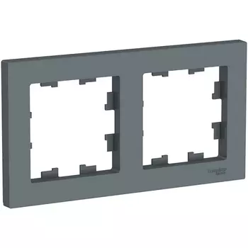 Рамка на 2 поста (грифель) Systeme Electric AtlasDesign ATN000702