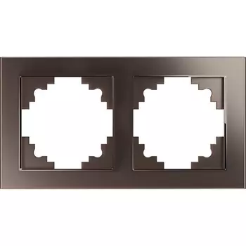Рамка на 2 поста (коричневый) Stekker Катрин 39536
