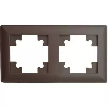 Рамка на 2 поста (коричневый) Stekker Катрин 39818