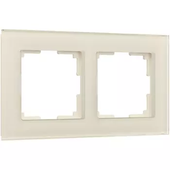 Рамка на 2 поста Favorit (молочный, стекло) Werkel W0021141 (a058814)