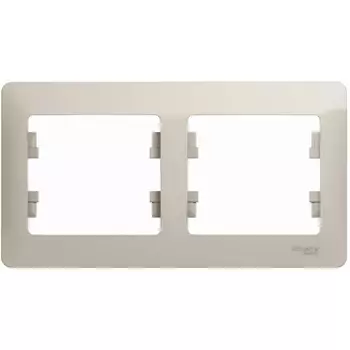 Рамка на 2 поста (молочный) Systeme Electric Glossa GSL000902