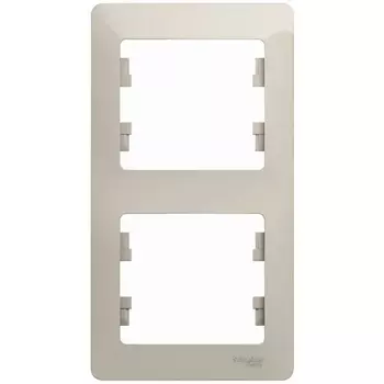 Рамка на 2 поста (молочный) Systeme Electric Glossa GSL000906