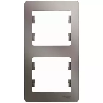 Рамка на 2 поста (платина) Systeme Electric Glossa GSL001206