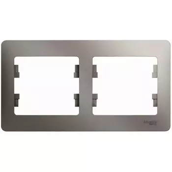 Рамка на 2 поста (платина) Systeme Electric Glossa GSL001202