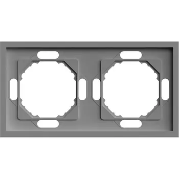 Рамка на 2 поста (серый) Stekker Эмили 49963