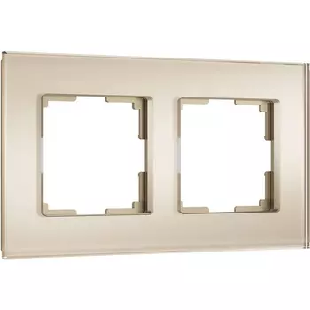 Рамка на 2 поста (шампань, стекло soft-touch) Werkel W0023111 (a064577)