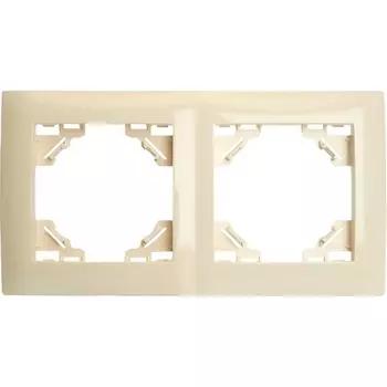 Рамка на 2 поста (слоновая кость) Stekker Эрна Элегант 49667