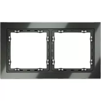 Рамка на 2 поста (титан, стекло) Voltum S70 VLS110206