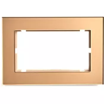 Рамка на 2 поста (золото) Stekker Катрин 49042