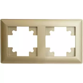 Рамка на 2 поста (золото) Stekker Катрин 49607