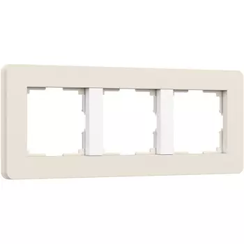 Рамка на 3 поста (айвори/белый, soft-touch) Werkel W0033066 (a067256)