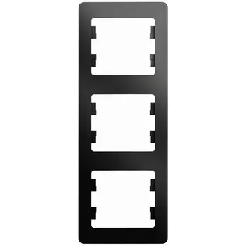 Рамка на 3 поста (антрацит) Systeme Electric Glossa GSL000707