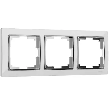 Рамка на 3 поста Snabb (белый/хром) Werkel W0031901 (a051654)